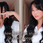 how to cut curtain bangs